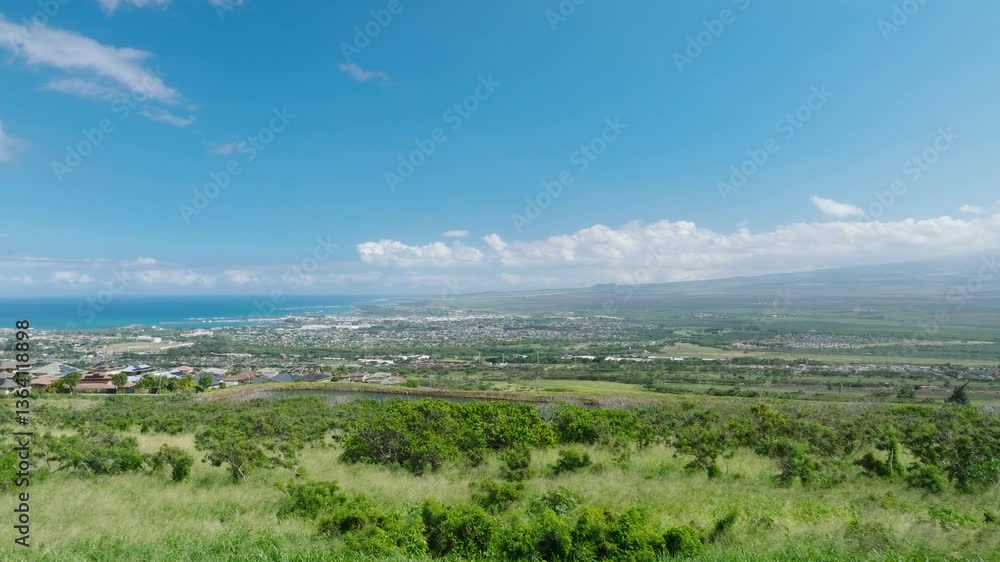 DRONE centeral Maui Landscape Shot Kahului, Wailuku, Haleakala, Hawaii Tourism DRONE centeral Maui Landscape Shot Kahului, Wailuku, Haleakala, Hawaii Tourism