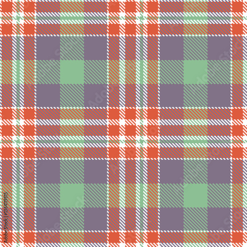 Modern Pale White Seamless Tartan Textile Design Variant 319