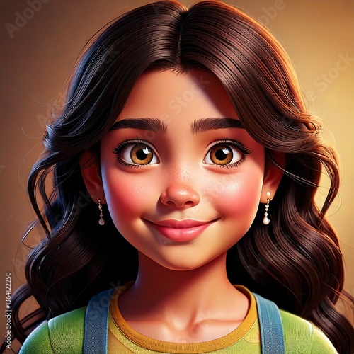 Cartoon of a young woman