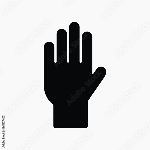 Wallpaper Mural Hand flat icon black vector Torontodigital.ca