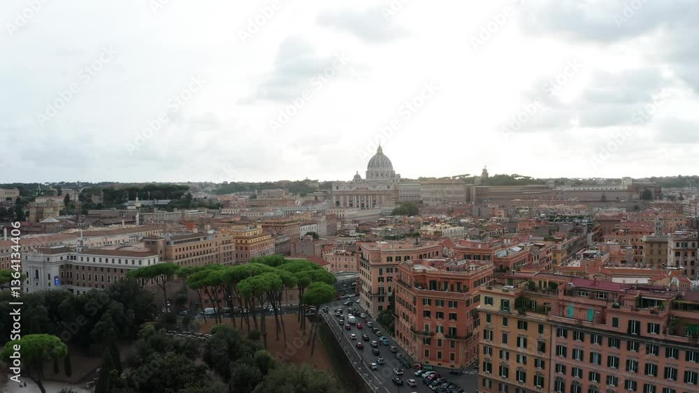 Rome Italy Vatican Medium Drone City Rome Italy Vatican Medium Drone City