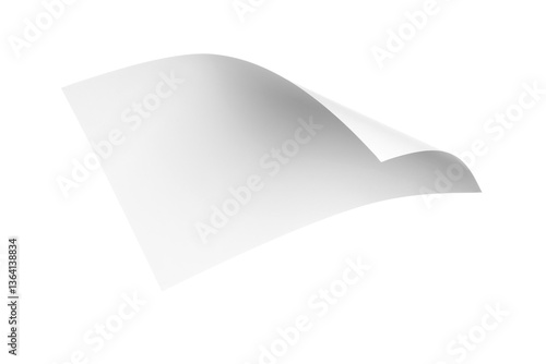 Flying blank sheet of paper...