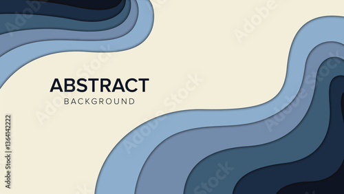 Abstract Background with Blue Wave Design