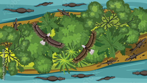 Aerial View of Wildlife and Nature