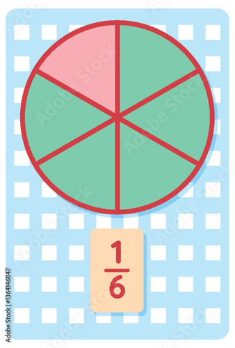 Colorful Fraction Circle Illustration
