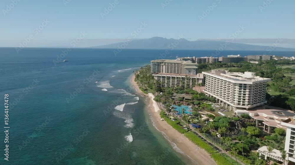 Kapalua Resort, Maui, Hawaii Drone Rotate Shot Kapalua Resort, Maui, Hawaii Drone Rotate Shot