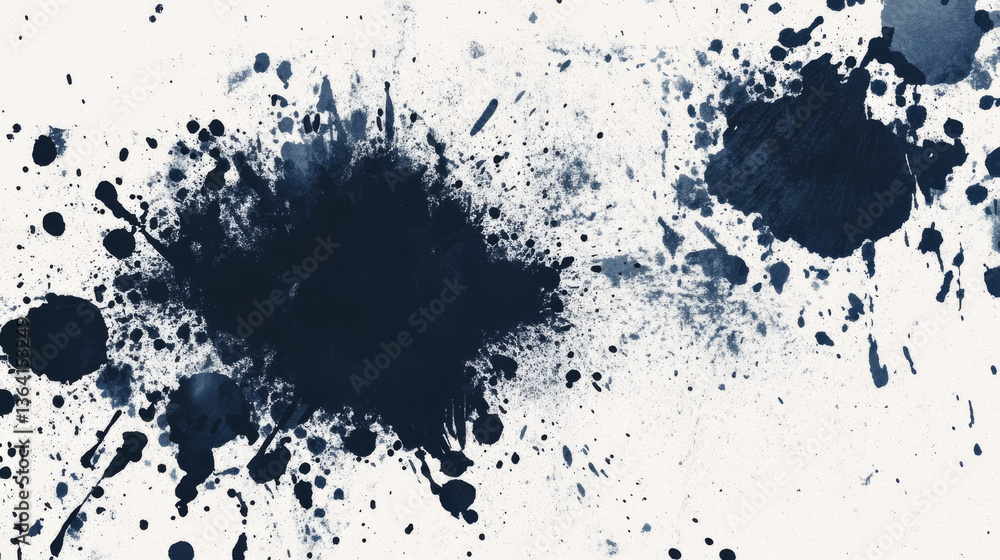 Abstract ink splashes on white background Abstract ink splashes on white background