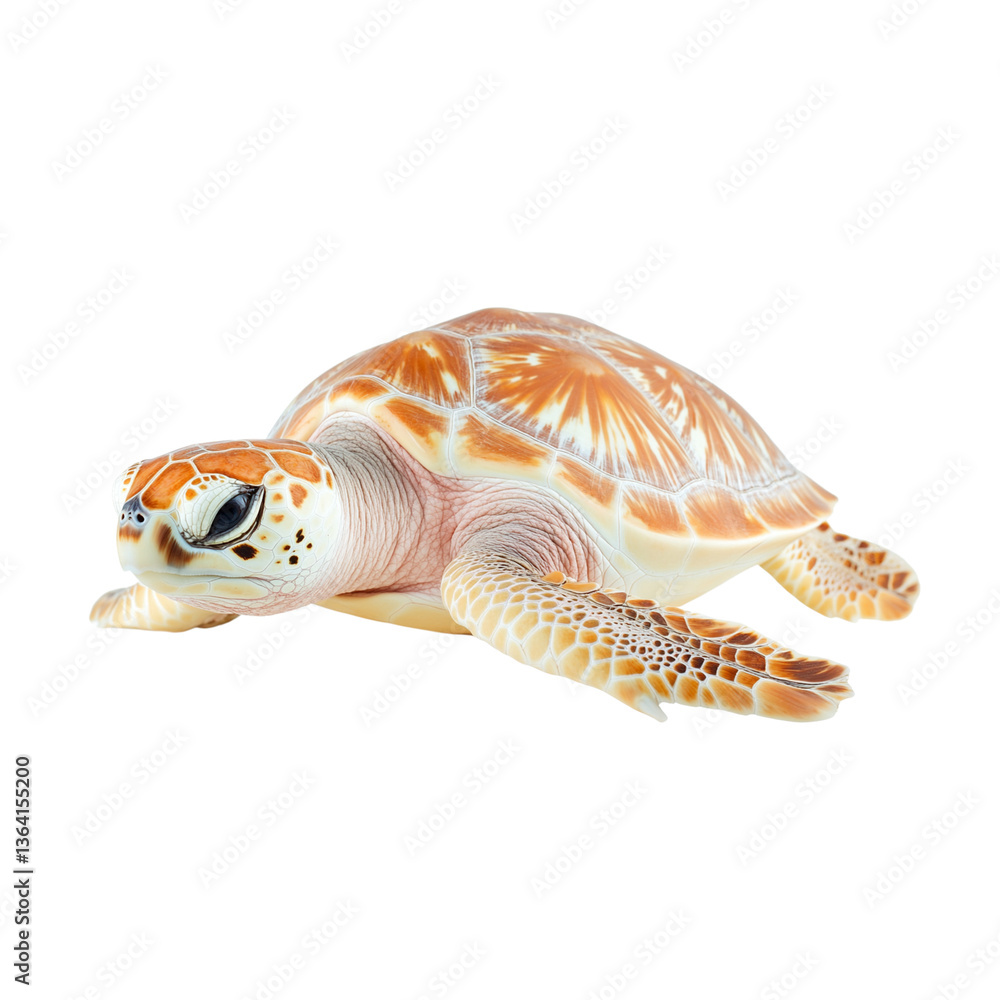 Fototapeta premium beautiful sea turtle swimming gracefully in ocean