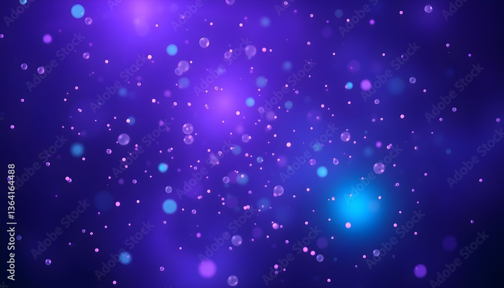 Obraz premium Mystical Orb Symphony: A Dance of Light and Bubbles in Violet