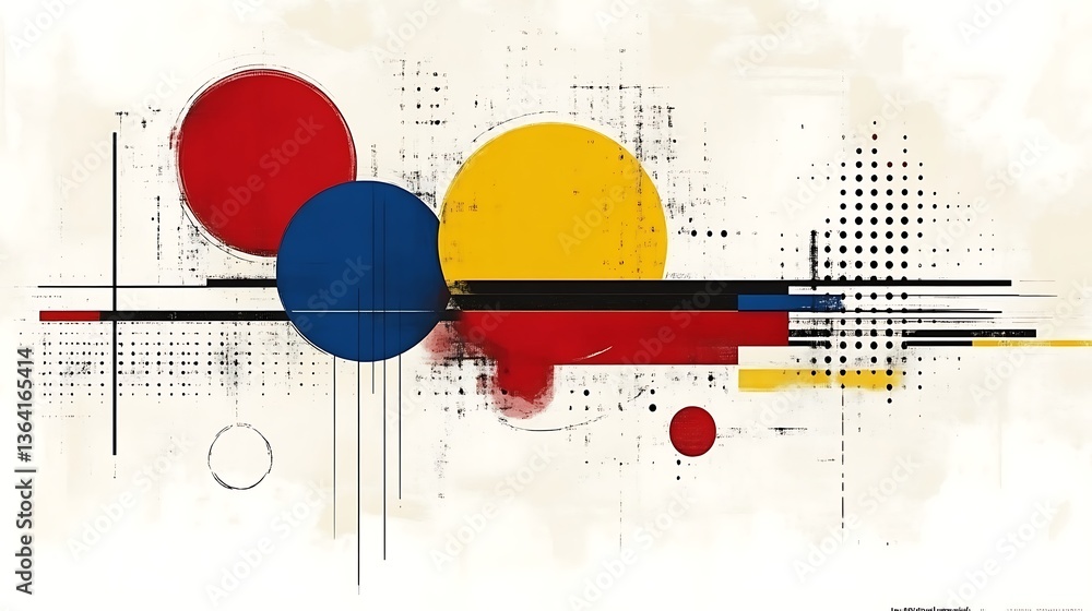 Obraz premium Abstract Geometric Art Circles.