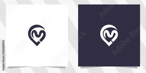 letter mc cm logo design