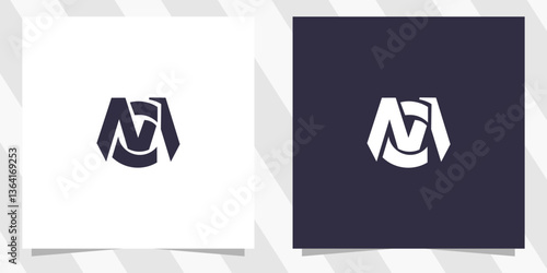 letter mc cm logo design