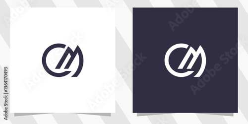 letter mc cm logo design