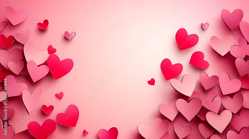 Pink Hearts Valentines Day Background. (2) Pink Hearts Valentines Day Background. (2)