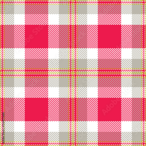Modern Cool White Seamless Tartan Textile Design Variant 1039