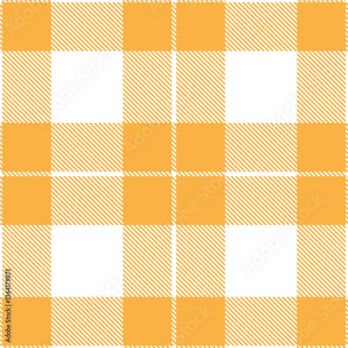 Warm White and Dusty Butterscotch Seamless Tartan Textile Design