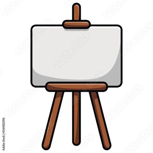 Wooden easel with signboard