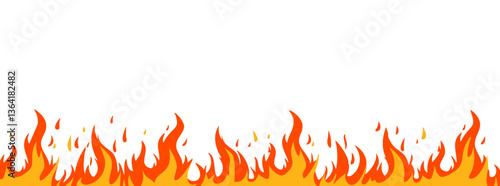 Fire flame seamless pattern