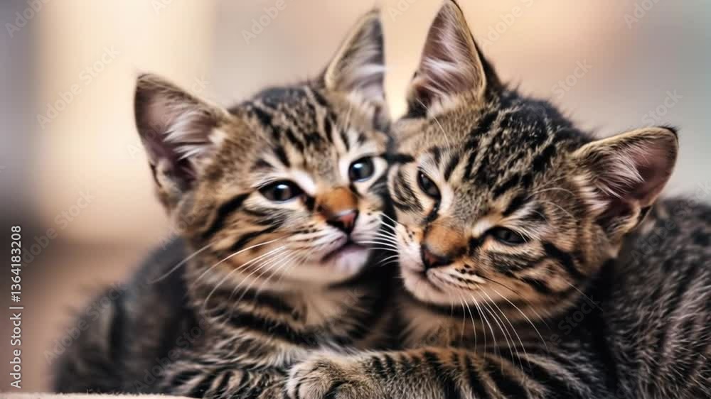Adorable Tabby Kittens Cuddling: A Sweet and Tender Moment Adorable Tabby Kittens Cuddling: A Sweet and Tender Moment