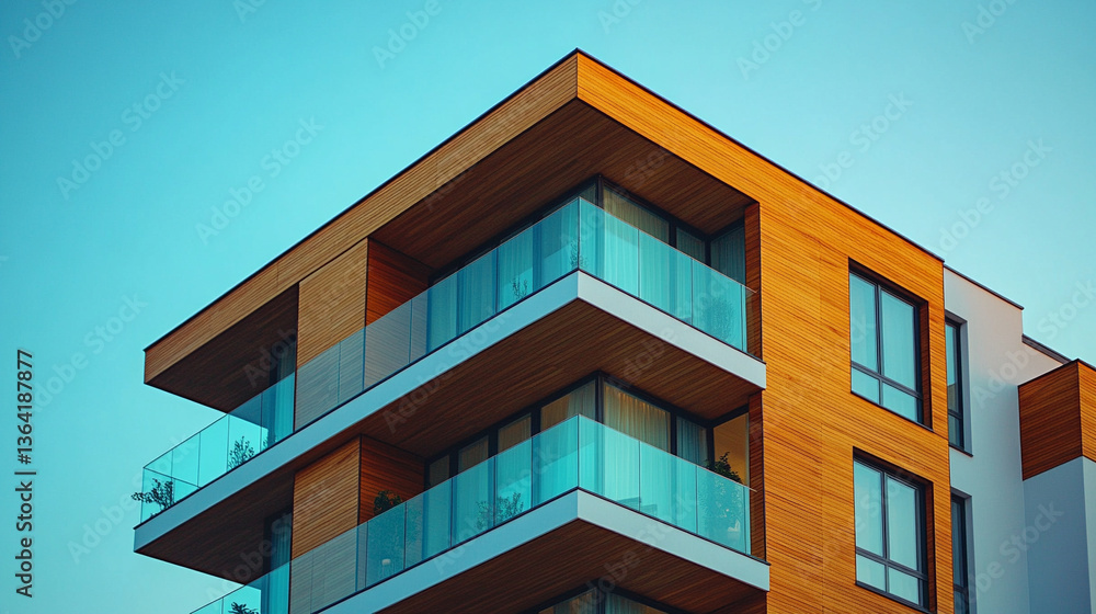A contemporary architectural marvel with a sleek glass facade and wooden accents, illuminated during twilight, symbolizing the harmony of modern design, nature, and innovation in urban spaces A contemporary architectural marvel with a sleek glass facade and wooden accents, illuminated during twilight, symbolizing the harmony of modern design, nature, and innovation in urban spaces