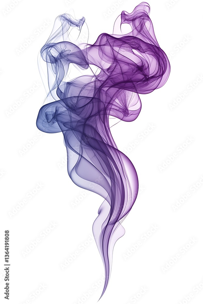 An abstract image featuring wisps of purple and blue smoke An abstract image featuring wisps of purple and blue smoke