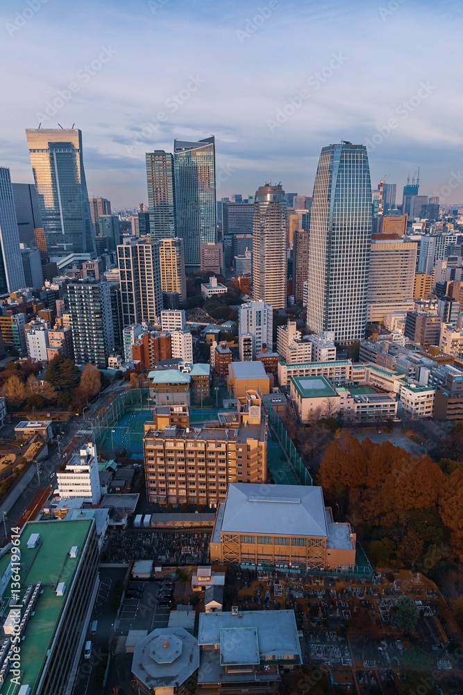 Obraz premium Daytime View Of Buildings In The Tokyo Metropolis