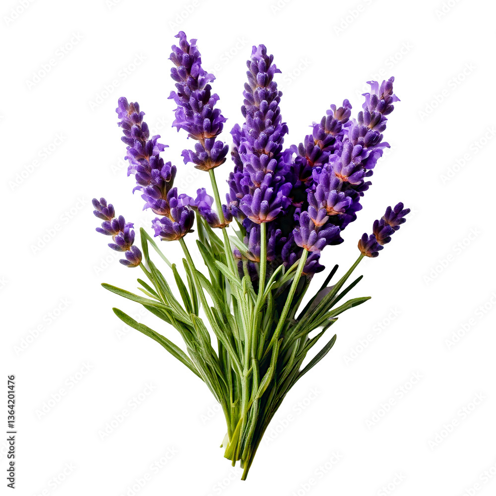 Naklejka premium A lavender sprig with tiny purple buds
