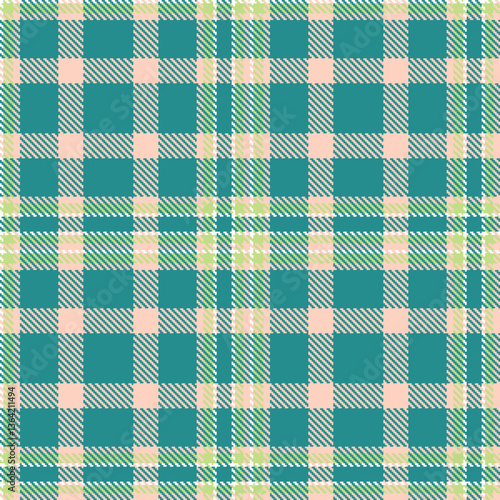 Modern Seamless Tartan in Neon Light Peach tones Textile Design Variant 1419