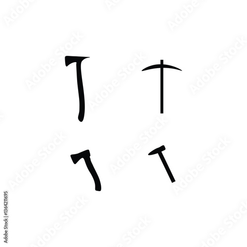 Garden tools silhouette