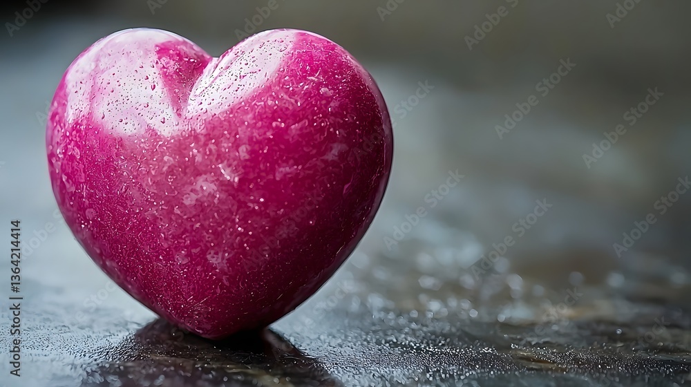 Fototapeta premium Simple yet meaningful heart symbol radiating love and affection set against a soft and pleasant background