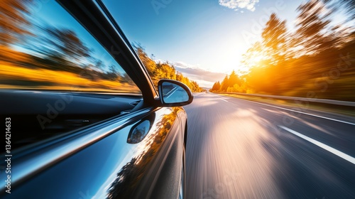Smooth POV drive on a near-empty highway under a clear blue sky. Vivid colors, serene motion—perfect for travel, adventure, and cinematic projects