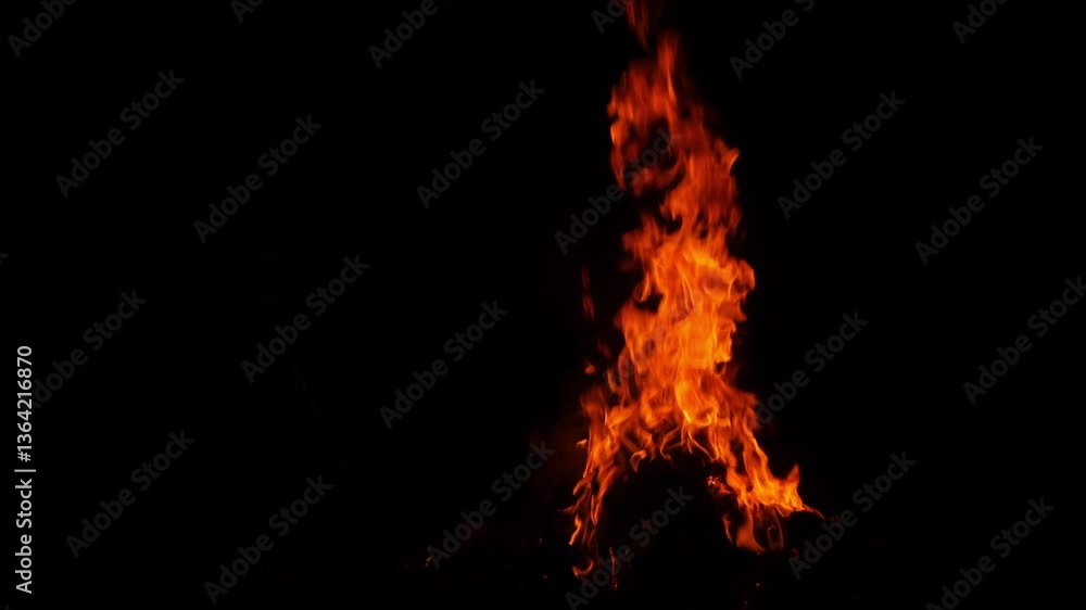 Fire is burning garbage at night Fire is burning garbage at night