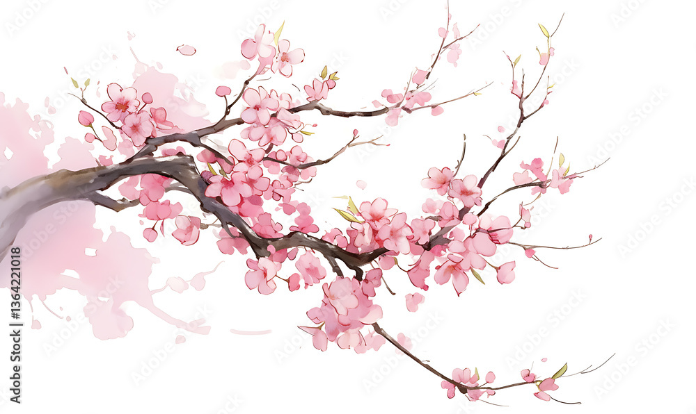 Obraz premium Floral flower vector Illustrations on white background