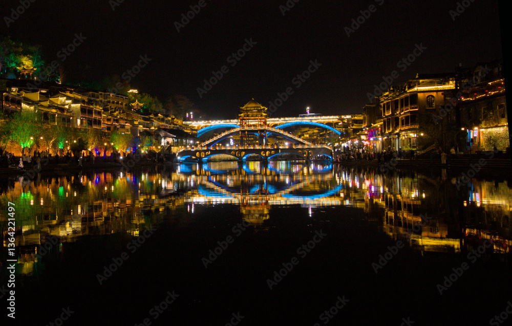 Fenghuang ancient town at night