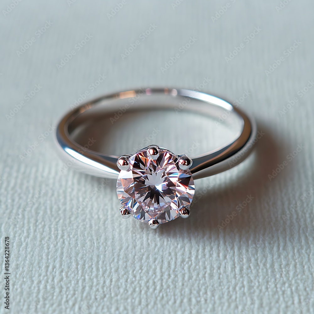 Diamond Ring on Soft Surface. Diamond Ring on Soft Surface.