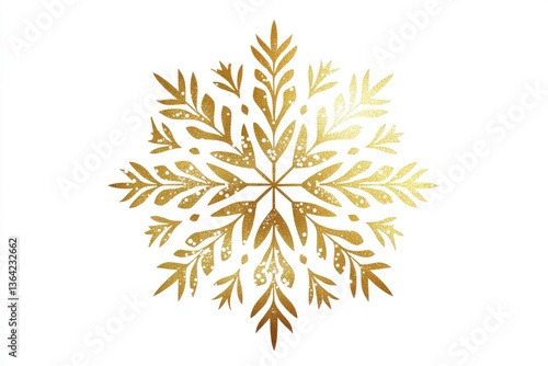 Elegant gold snowflake design