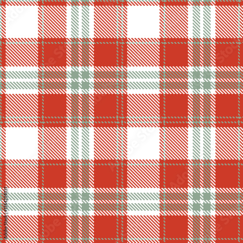 Modern Pastel Greenish Grey Seamless Tartan Textile Design Variant 1645