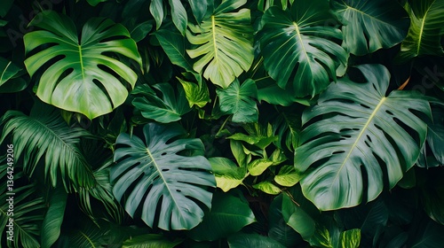 Wallpaper Mural Lush Tropical Foliage Background Texture of excellence in splendor beyond compare with grace Torontodigital.ca