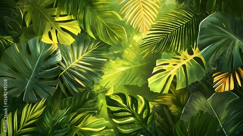 Wallpaper Mural Lush Tropical Leaves Green Paradise of excellence in splendor beyond compare with grace in style Torontodigital.ca