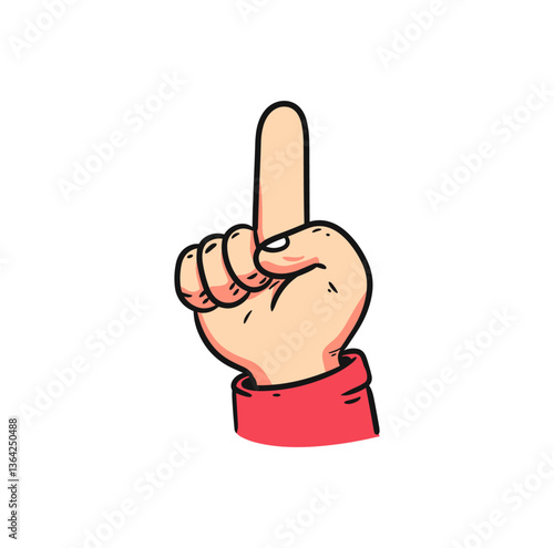 index finger up gesture