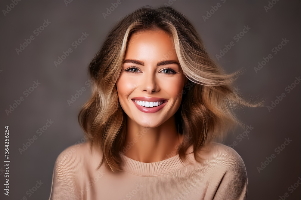 Naklejka premium Eine lächelnde junge Frau