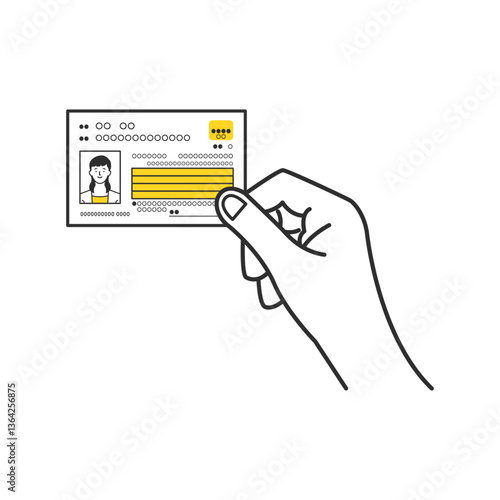 マイナンバーカードを差し出す手