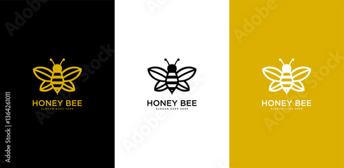 honey Bee animals logo vector