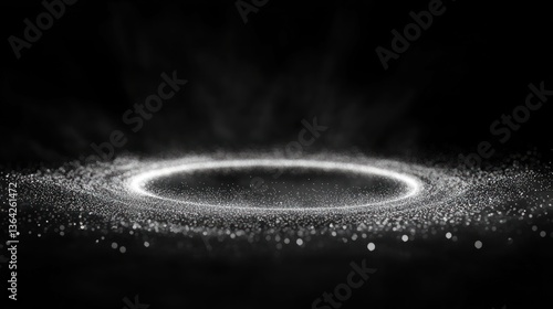 Abstract celestial ring in space