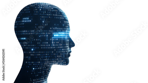 Artificial intelligence head - PNG