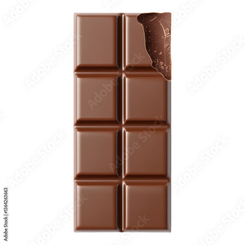 Delicious Milk Chocolate Bar with a Bite Taken Out