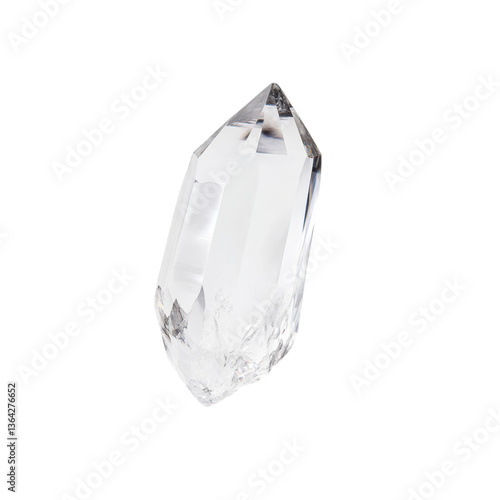 Clear Quartz Crystal Point on Black