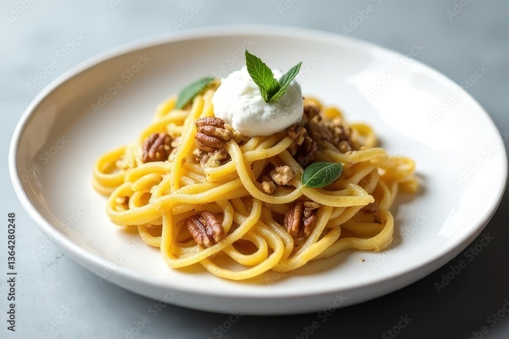 Exquisite Walnut-Ricotta Pasta Dish in Creamy Sauce Exquisite Walnut-Ricotta Pasta Dish in Creamy Sauce