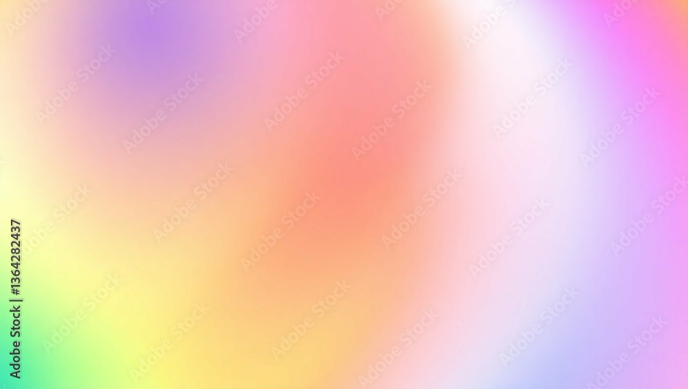 Obraz premium Radiant rainbow blend, soft pastel gradient background, blurred color transition