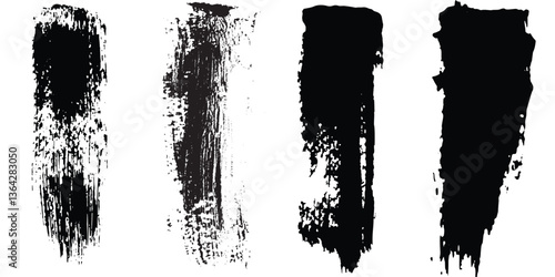 Brush stroke vector. Text box set. Paint brush collection. Grunge design elements. Dirty texture banner. Painted rectangles and fancy and modern diagonal brush background.